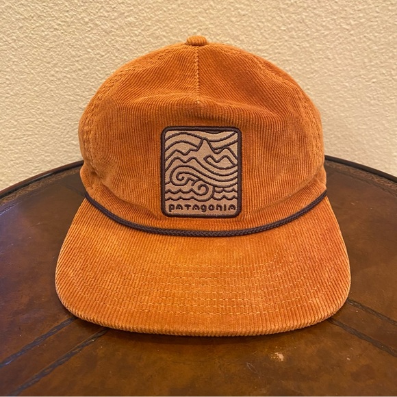 Patagonia Other - PATAGONIA Seazy Breezy Corduroy Cap Saddle Rust Brown Mountain Waves Air-Unisex